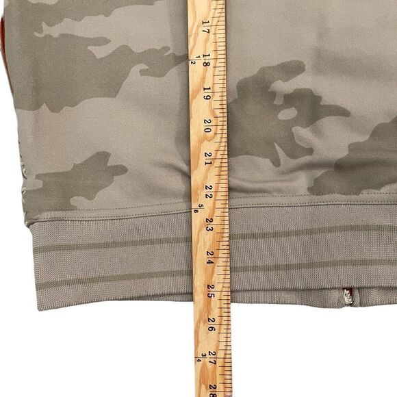 Billabong Jacket Zip Up Tan Camo Stand Up Collar Logo Men's M Pockets Sweater - Picture 12 of 13